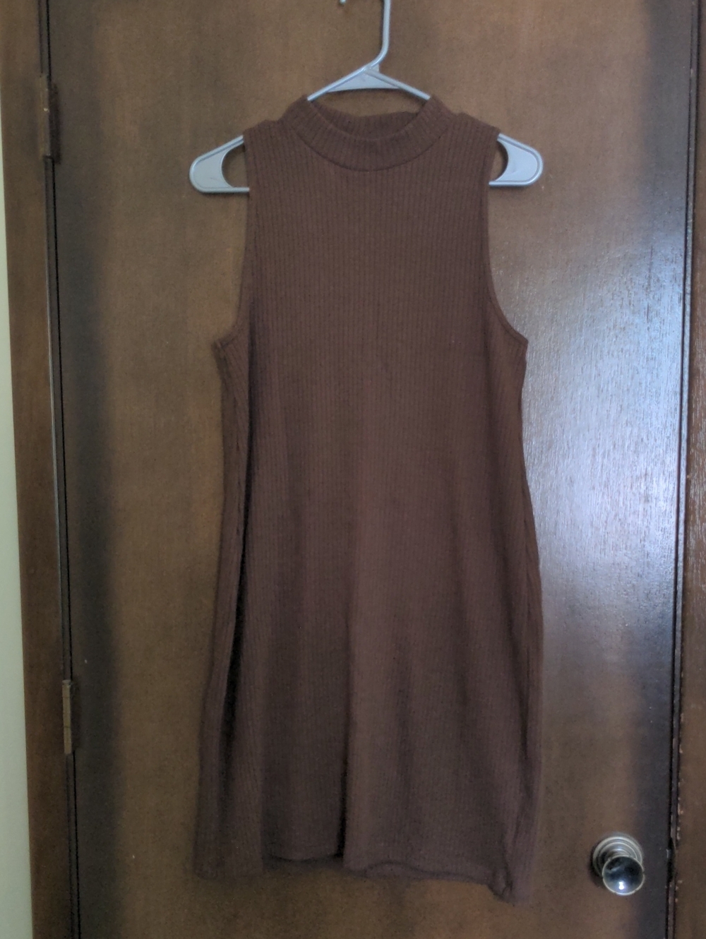 Old Navy Sleeveless, Ribbed Brown Knit Dress
